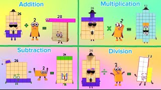 Download the video "NUMBERBLOCKS ADDITION SUBTRACTION MULTIPLICATION AND DIVISION | LEARN TO COUNT | hello george"