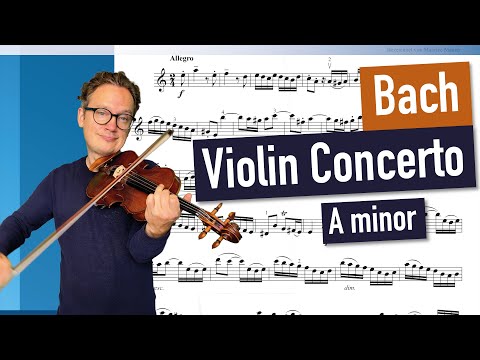 Bach Violin Concerto in A minor BWV 1041, 1st Mov. | Violin Sheet Music | Piano Accompaniment