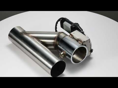Electric Exhaust Cutout Valve 2.0/2.5/3.0 Inch Catback Single Y Pipe With One Controller Remote Kit