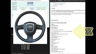 Audi B7 RS4 Steering wheel angle sensor calibration/coding