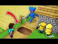 BEST TRAPS for HUGGY WUGGY and MINIONS in MINECRAFT - gameplay Monster School animations