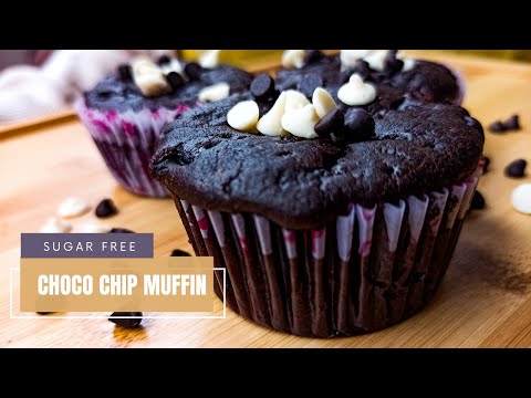 Choco chip muffin sugar free | Dark chocolate Muffin | Sugar free muffins