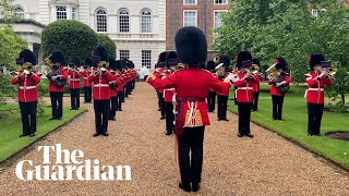 Coldstream Guards perform Three Lions ahead of England semi-final clash
