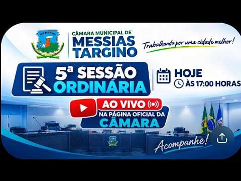 5ª Sessão do 2º Período o Legislativo de Messias Targino - -21-09-26