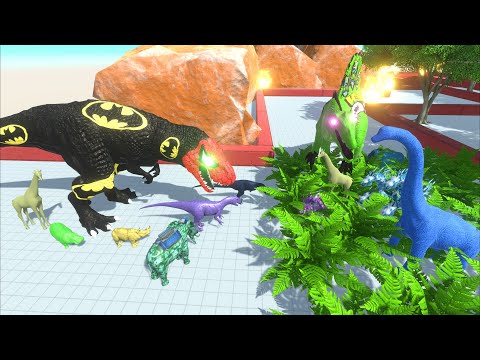 ESCAPE FROM BATMAN T REX - Animal Revolt Battle Simulator