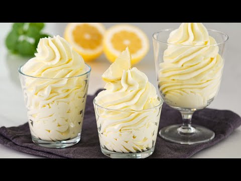 Creamy lemon dessert in 5 minutes! Everyone is looking for this recipe! Lemon Cream Without Eggs!