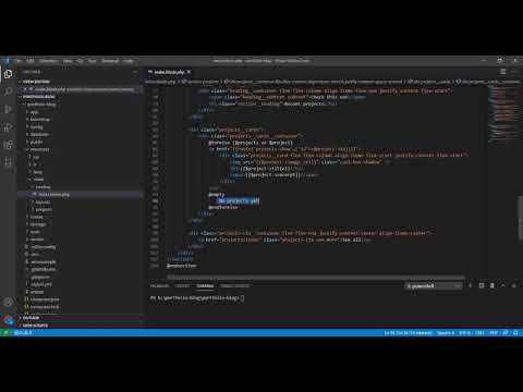 Creating a portfolio website in Laravel