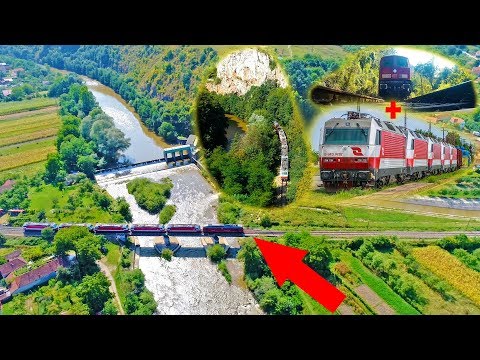 [5xCams 2xDrones] Ludmilla BR232 + 5 ÖBB Class1014 (Sissy) exiting the Canyon
