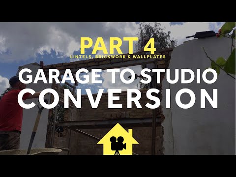 Garage Conversion to Office Studio - Part 4 - Lintels, Brickwork and Wall Plates