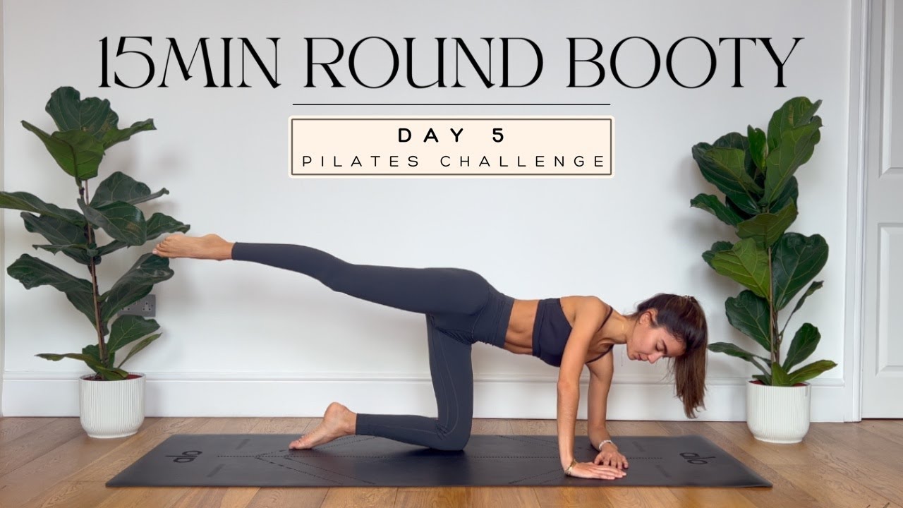 15MIN round booty pilates workout / DAY 5/7-DAY PILATES CHALLENGE / no equipment | LIDIAVMERA