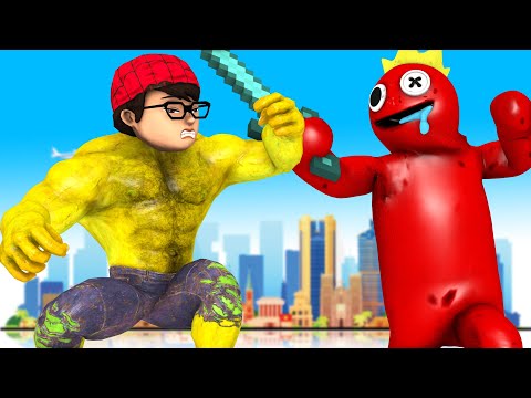 Hero Nick Rescue World vs Zombies Roblox Rainbow Friends (RED) - Scary Teacher 3D Sad Story