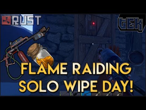 Flame Raiding on Wipe Day! - Solo Wipe off to a Fast Start - Rust Solo Survival Series S4 E1