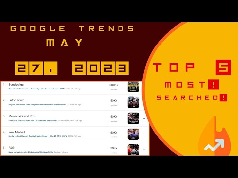 TOP 5 Most Searched in Google Trends May 27, 2023 | 🔥Trending Now in United States