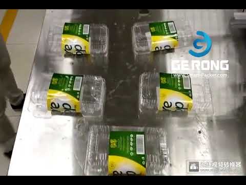 Frisches Fleisch Obst Gemüse Plastikschale Kasten 3 Seiten Automatische Top Etikettiermaschine Label