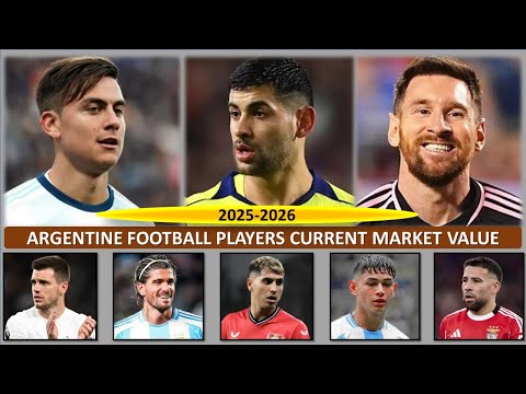 ARGENTINE FOOTBALL PLAYERS CURRENT MARKET VALUE 2025-2026
