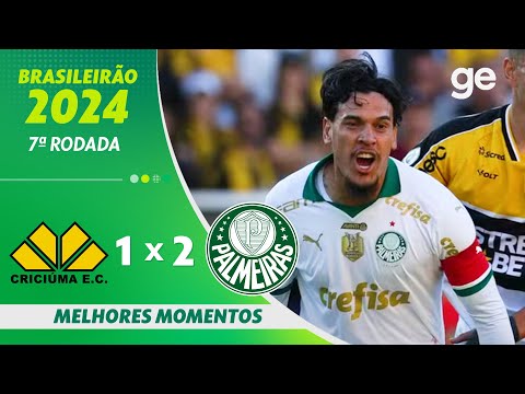 Gols e lances de Criciúma x Palmeiras
