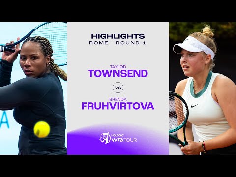 Теннис Taylor Townsend vs. Brenda Fruhvirtova | 2024 Rome Round 1 | WTA Match Highlights
