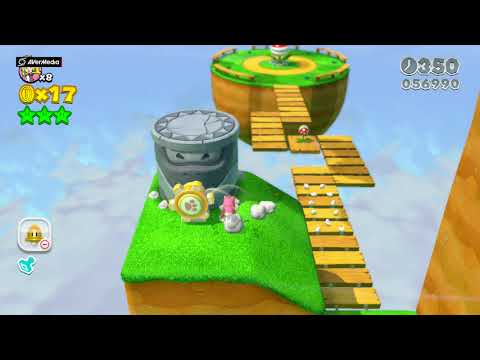 Super Mario 3D World - World 1 (100% Green Stars and Stamps)
