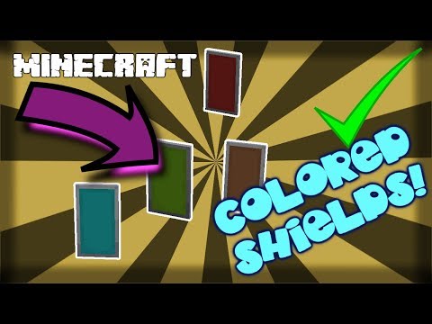 MINECRAFT | How to Make Colored Shields! 1.14.4 - YouTube