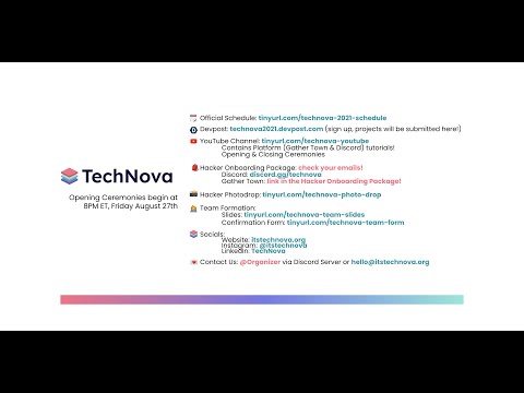 TechNova 2021 Opening Ceremonies