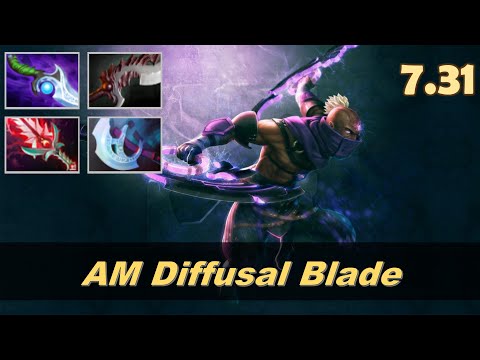 Anti Mage AM Diffusal Blade Build | Dota 2 Patch 7.31 New Meta Highlights
