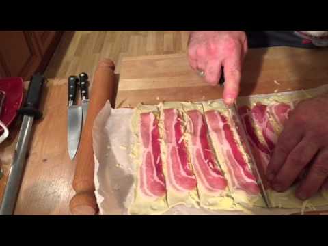 Bacon and Cheese Twists with all butter pastry! Festive nibbles