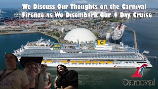 Final Day on Carnival Firenze | What We Loved & What We Didn’t #carnivalcruise #cruiseship