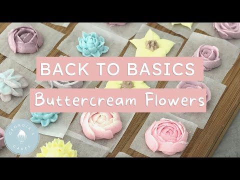 How to Pipe Buttercream Flowers - Piping tutorial! | Georgia's Cakes