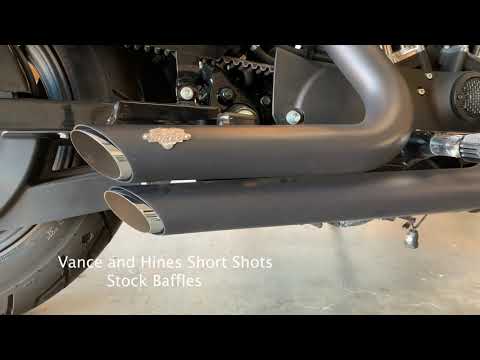 Vance and Hines Short Shots - stock baffles vs. quiet baffles
