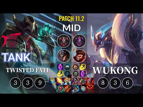 TLN Tank Twisted Fate vs Wukong Mid - KR Patch 11.2