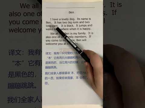 164 英语作文我的小狗 #英语作文 #零基础学英语 #教育