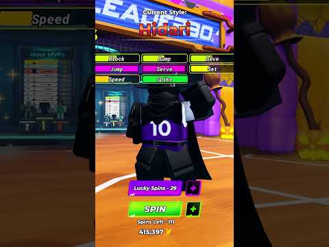 THE NEWEST SECRET STYLE HIDARI IS OP IN VOLLEYBALL LEGENDS #volleyballlegends #haikyuu #roblox