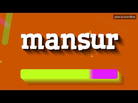 HOW PRONOUNCE MANSUR! (BEST QUALITY VOICES)