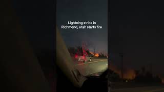 Lightning seemingly strikes ground in Richmond, flames visible moments later