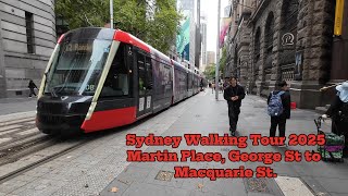 Walking in Sydney Martin Place, Sydney Australia Autumn 2025.