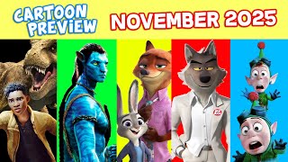 Every CARTOON MOVIE &amp; SERIES in NOVEMBER 2025 (Zootopia 2, Prep &amp; Landing, The Bad Guys, Christmas)