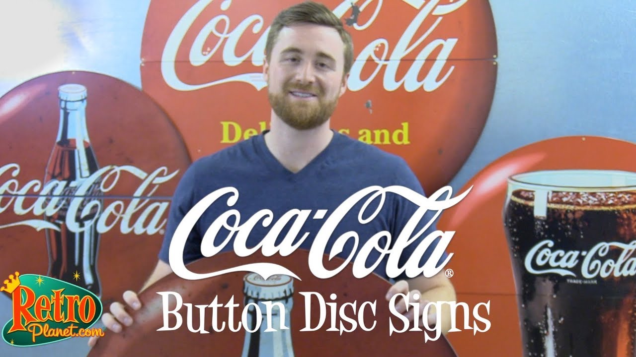 Watch video Coca-Cola Button Disc Large Metal Signs from Retro Planet Now Coca-Cola Button Disc Large Metal Signs from Retro Planet