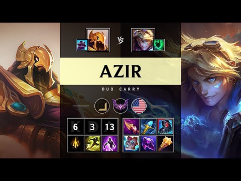 Azir Carry vs Ezreal - NA Master Patch 25.15