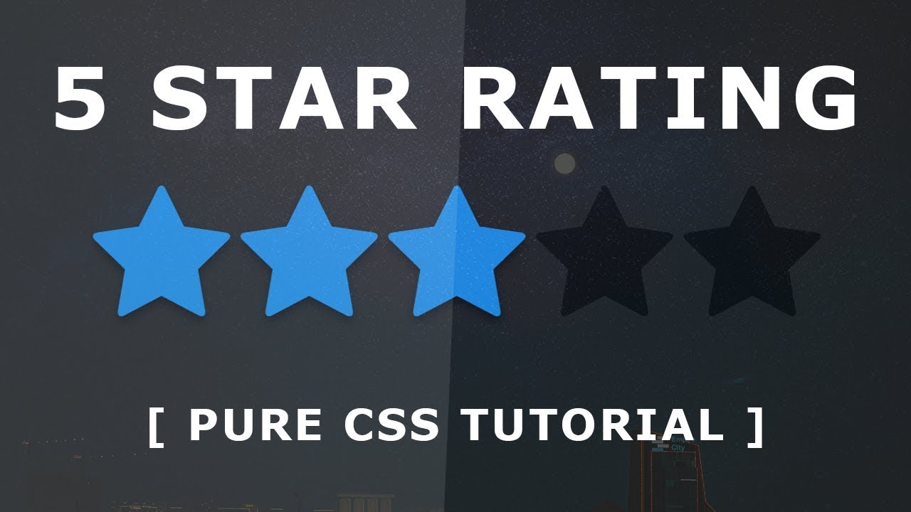 Pure CSS Star Rating Widget - How To Create a Simple Star Rating with Html and CSS - No Javascipt