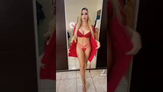 Tiktok babe red #lingerie is fucking hot???subscribe ???