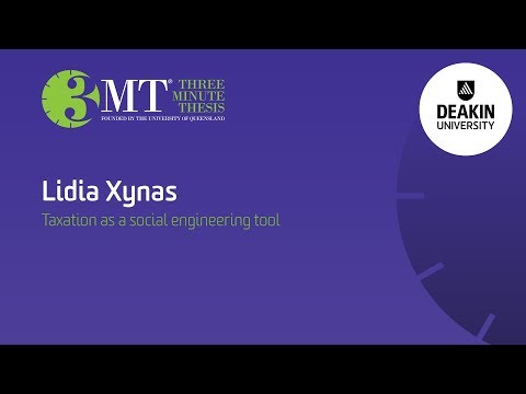 2018 Deakin University - Three Minute Thesis (3MT) - Lidia Xynas