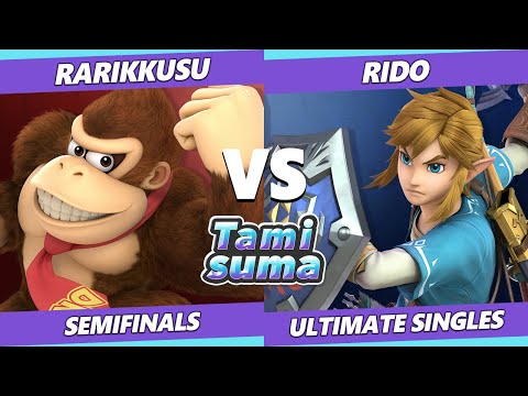 TAMISUMA 184 Semifinals - Rarikkusu (Donkey Kong) Vs. Rido (Link) Smash Ultimate SSBU