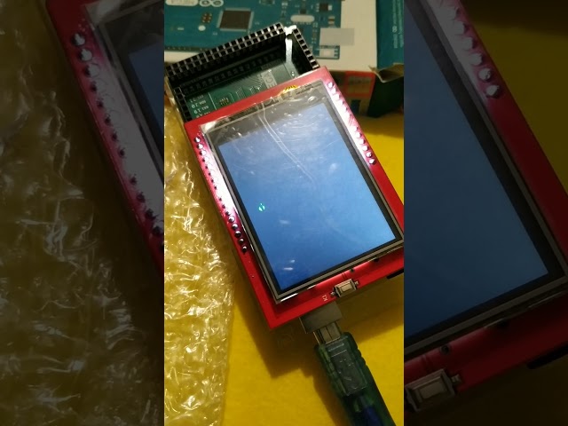 Vídeo relacionado con DIYmalls 2.4 Pulgadas TFT LCD Display Module ILIx - 9341 Pantalla táctil resistiva 5V/3.3V 8-bit Parallel Interface w/SD Card Slot para Arduino 2560 Development Board