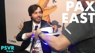 PAX East 2017 - PSVR Gameplay Demo Dino Frontier, Blasters of the Universe, & American Dream VR