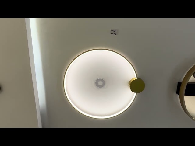 ثريا ليد لطش مودرن دائرية ذهبي