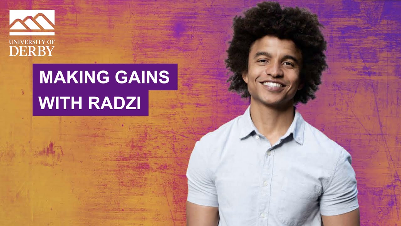 Radzi Chinyanganya smiling at the camera with a brightly coloured background. 