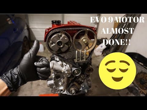evo 9 head, cams,and timing install!!! (lancer evolution 9)