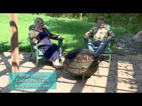 Cauldron Round Steel Wood Burning Fire Pit By Ultimate Patio