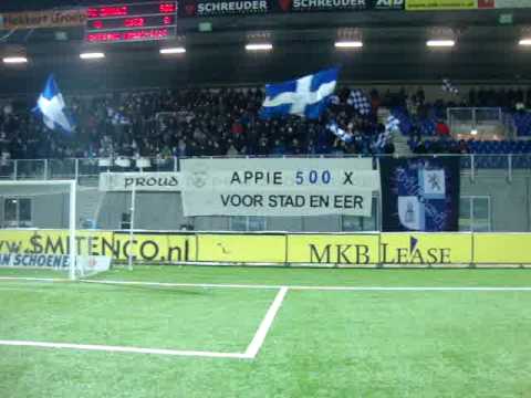 Sfeeractie FCZ Tifosi FC Zwolle - RBC Roosendaal 05-02-2010 Huldiging Albert van der Haar