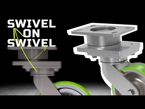 What is a swivel on swivel caster and what is the benefit of using?